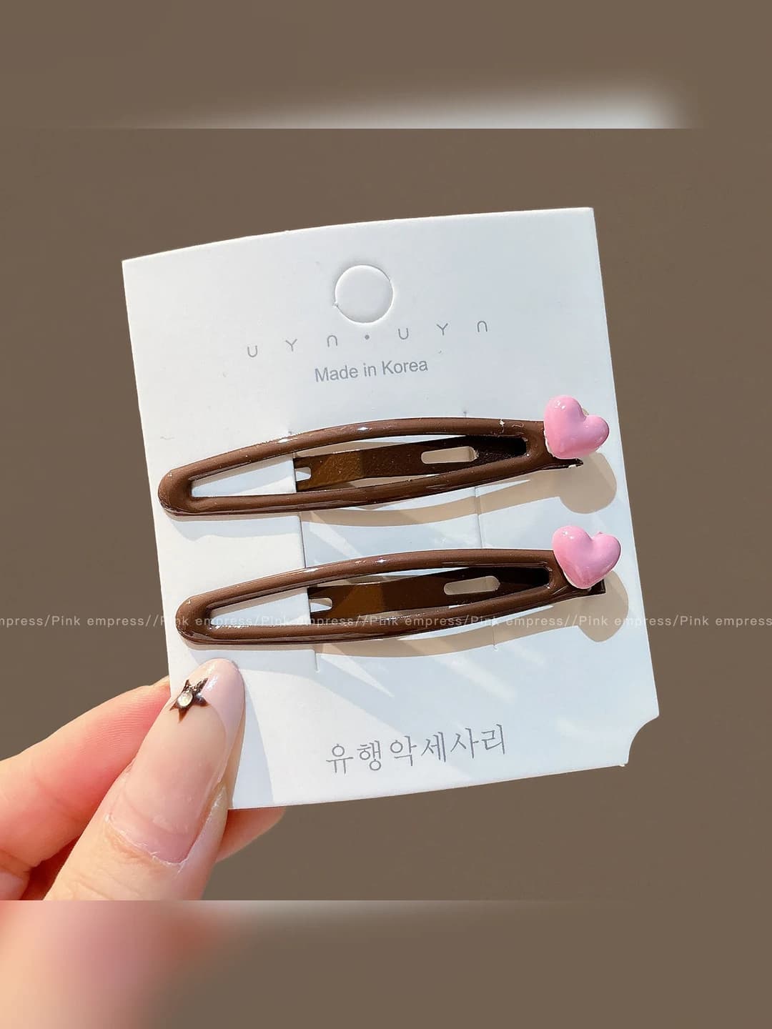 1# Pink heart pair - 6 cm