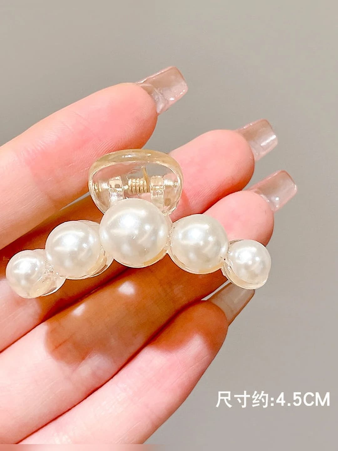 8# Маленькие прозрачные жемчужные зажимы 4*10