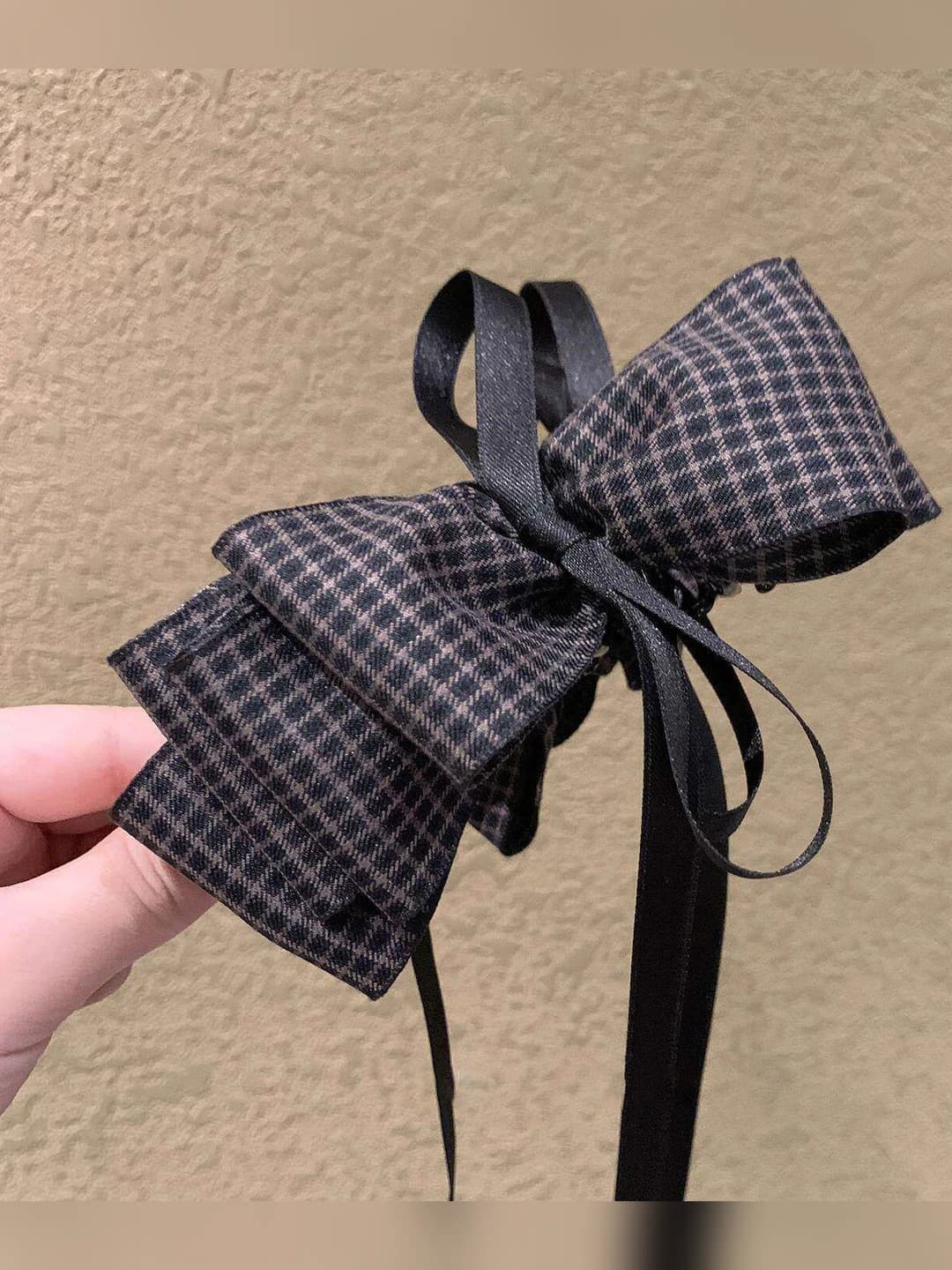 1# Black plaid, 13 cm