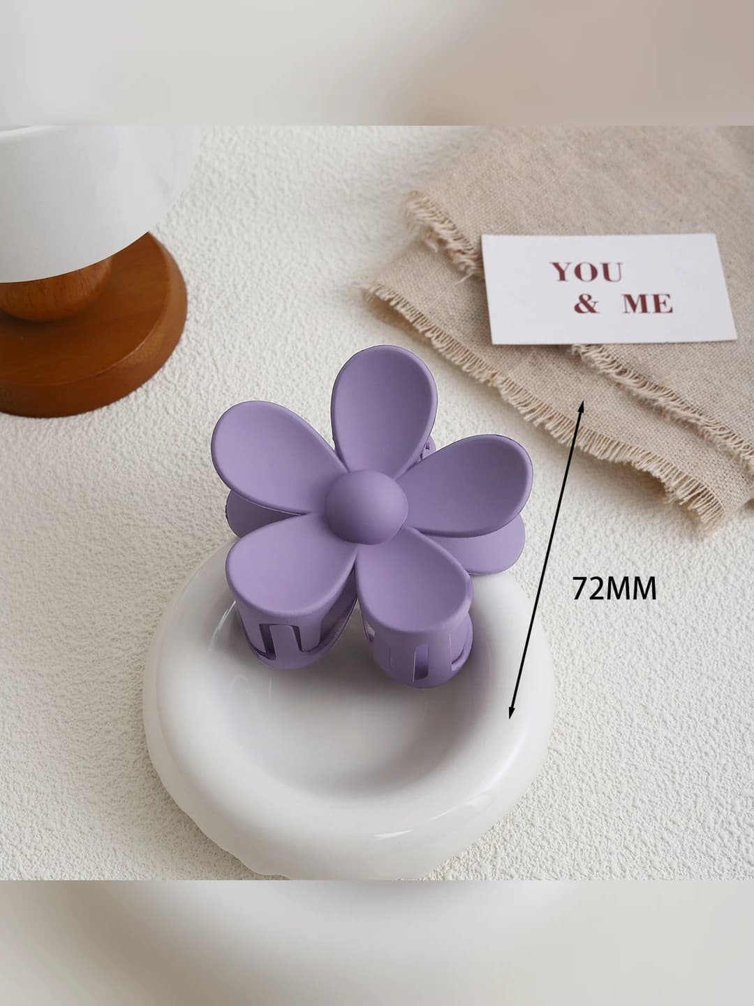Light purple floral clip [8 cm]