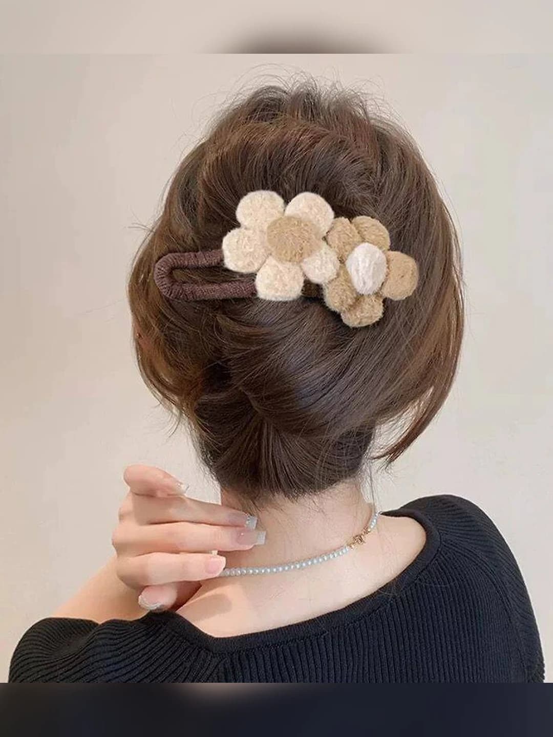 7# Double flower white+khaki 11 cm