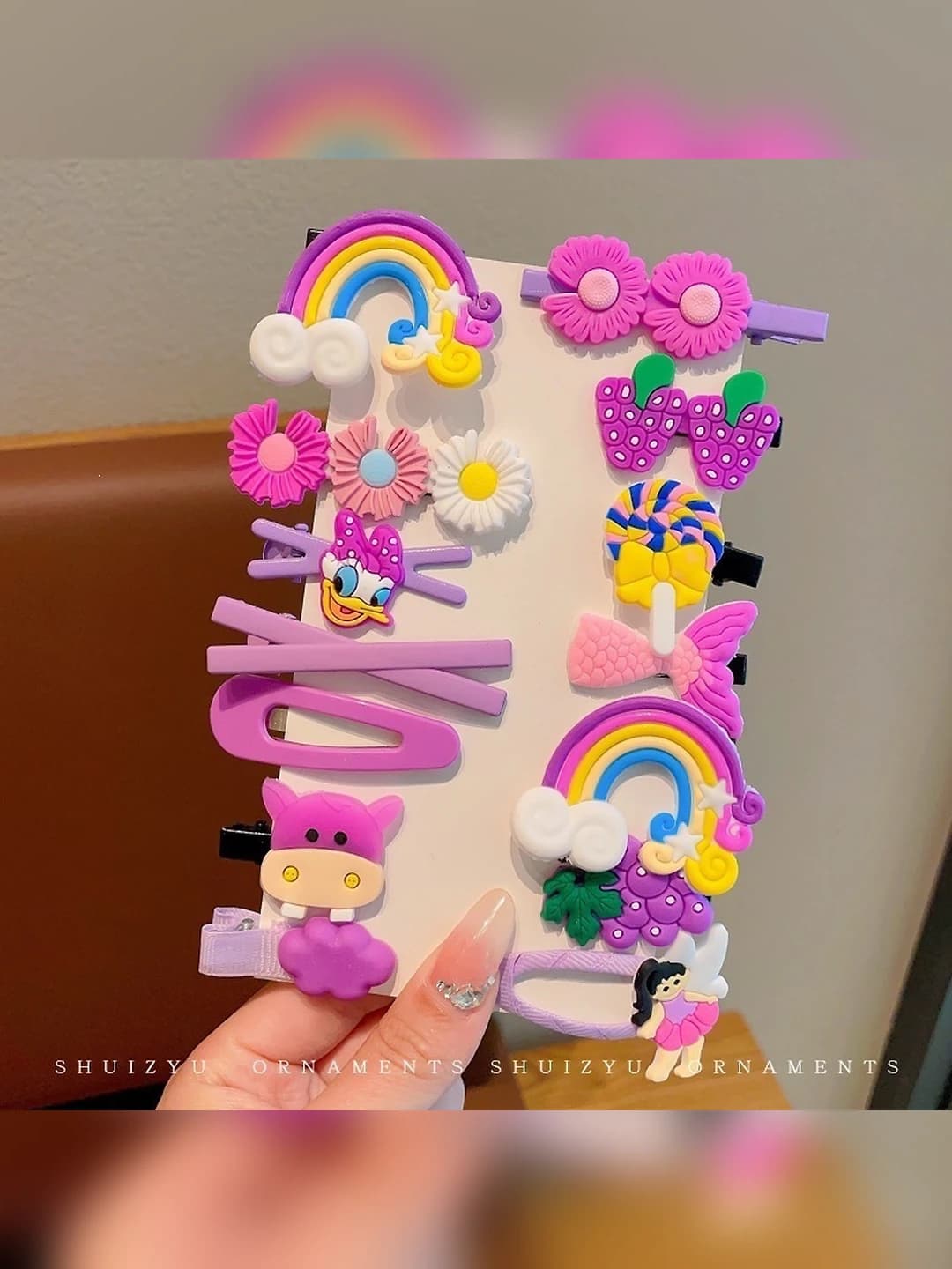 1# Purple rainbow fish tail 14 pcs