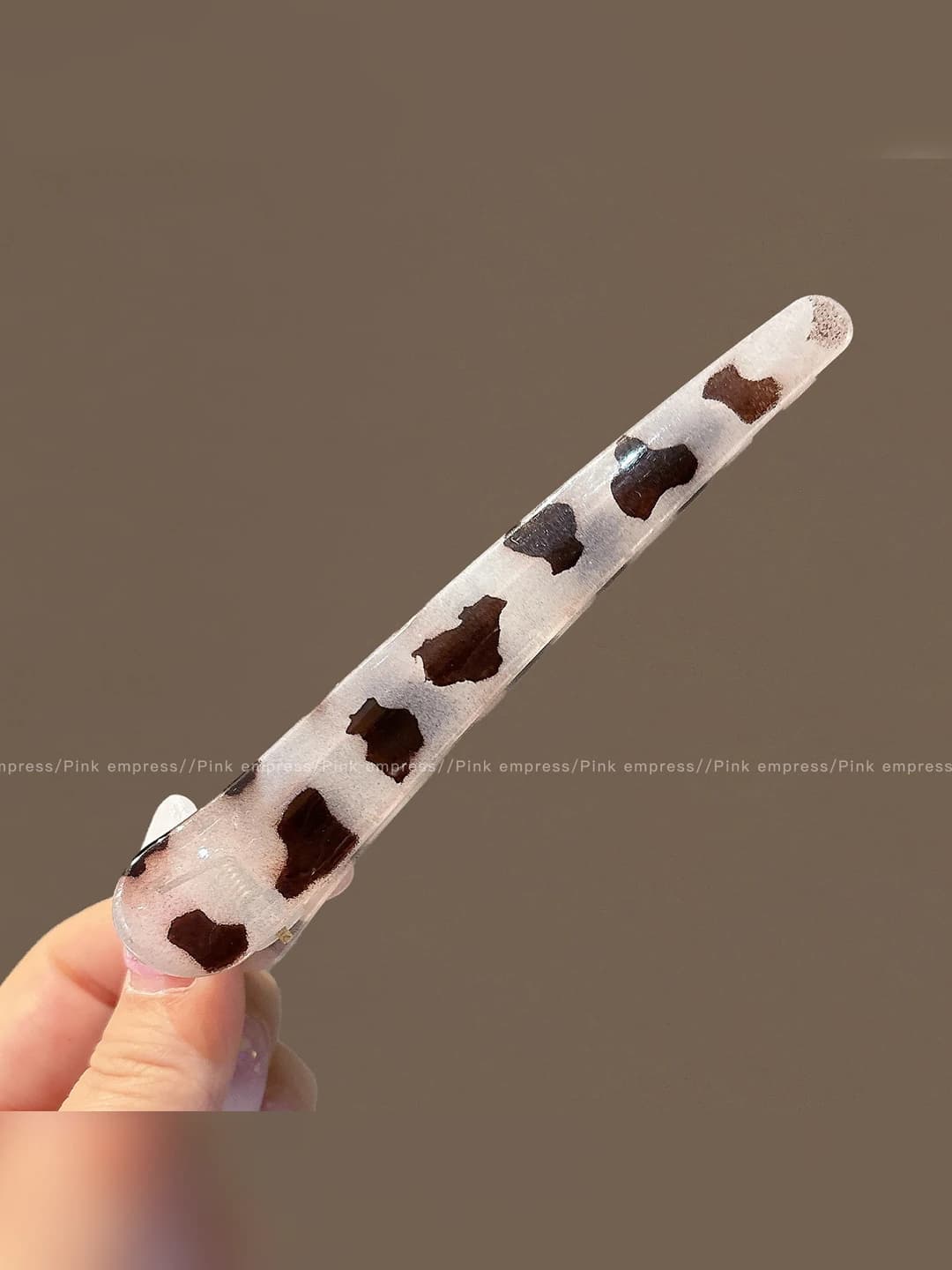 7# Light leopard thick straight 11.5cm acrylic