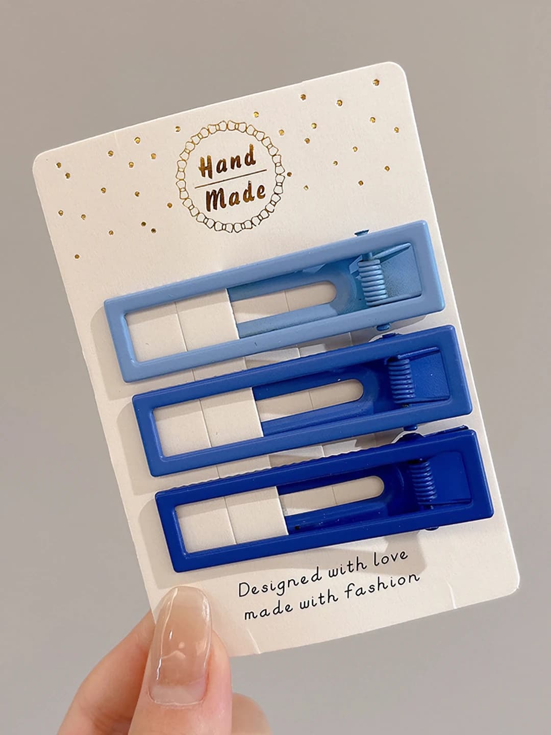 9# Blue gradient hair clip 3-piece set