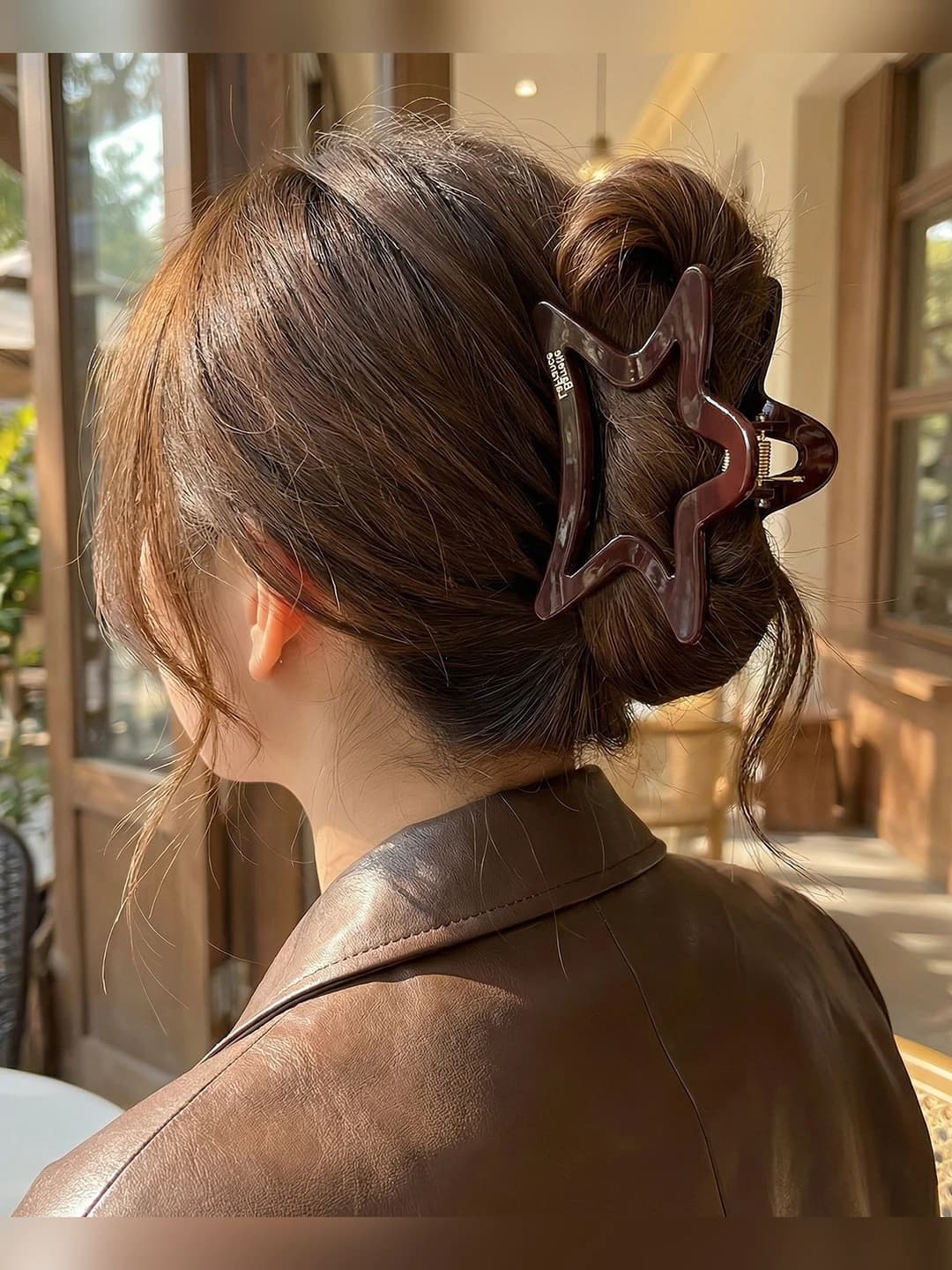 7# Chocolate star clip ~11 cm