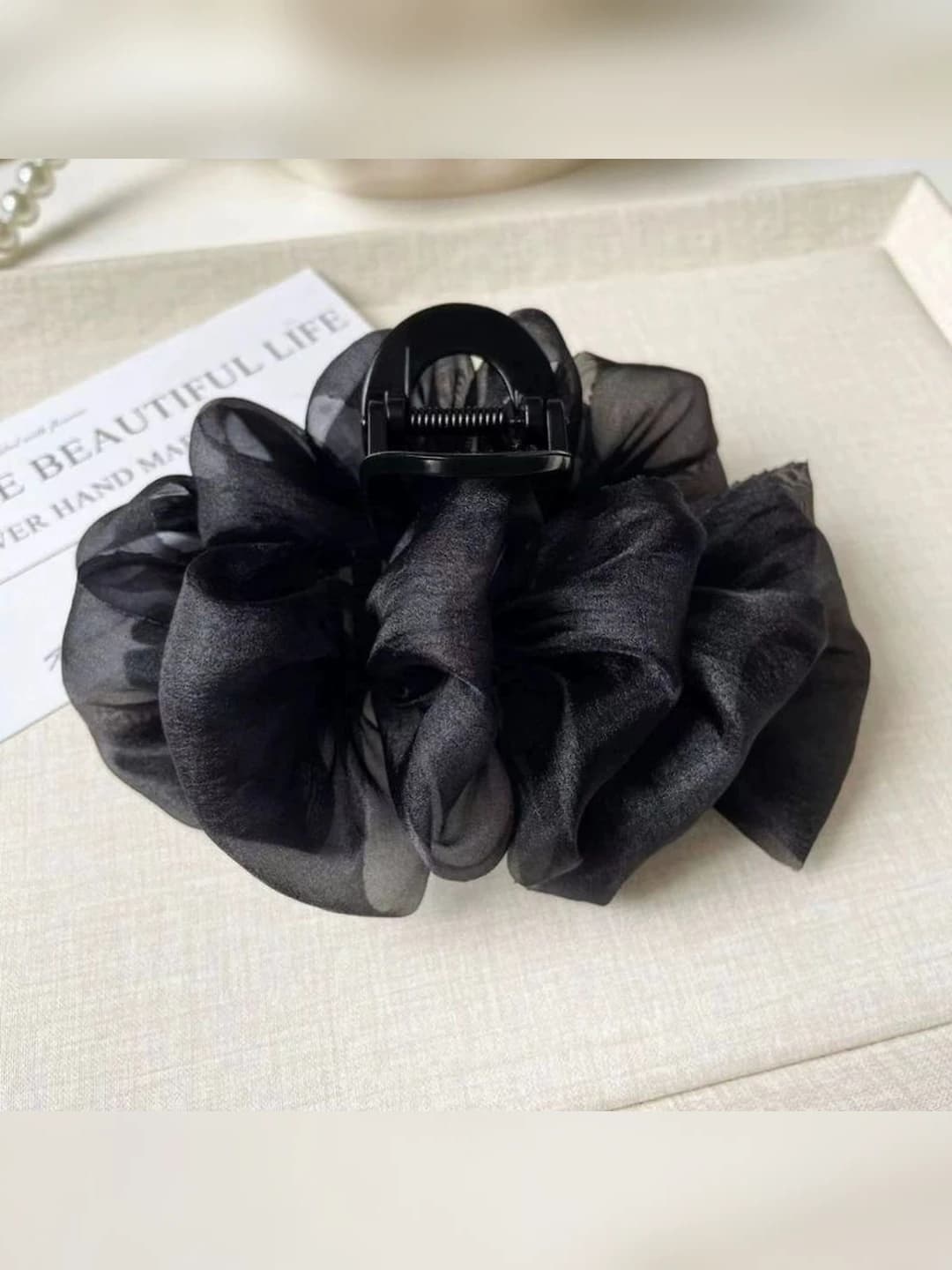 Black bubble clip 13 cm