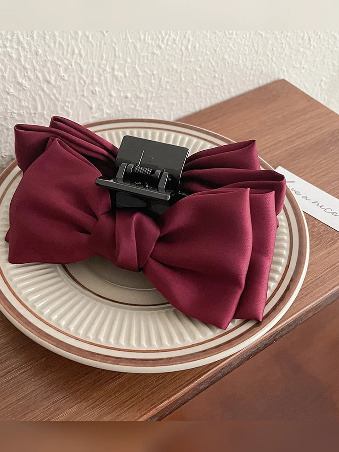 10# Wine red bow, 10.5 cm