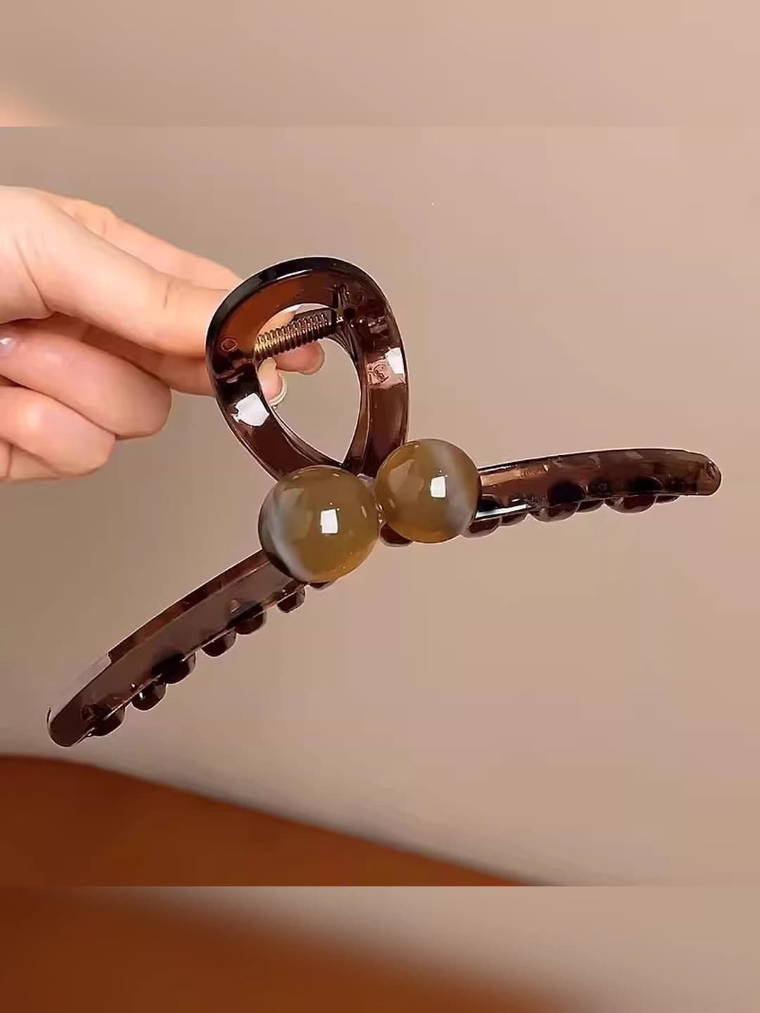 1# Коричневый градиент две жемчужины 12.5cm