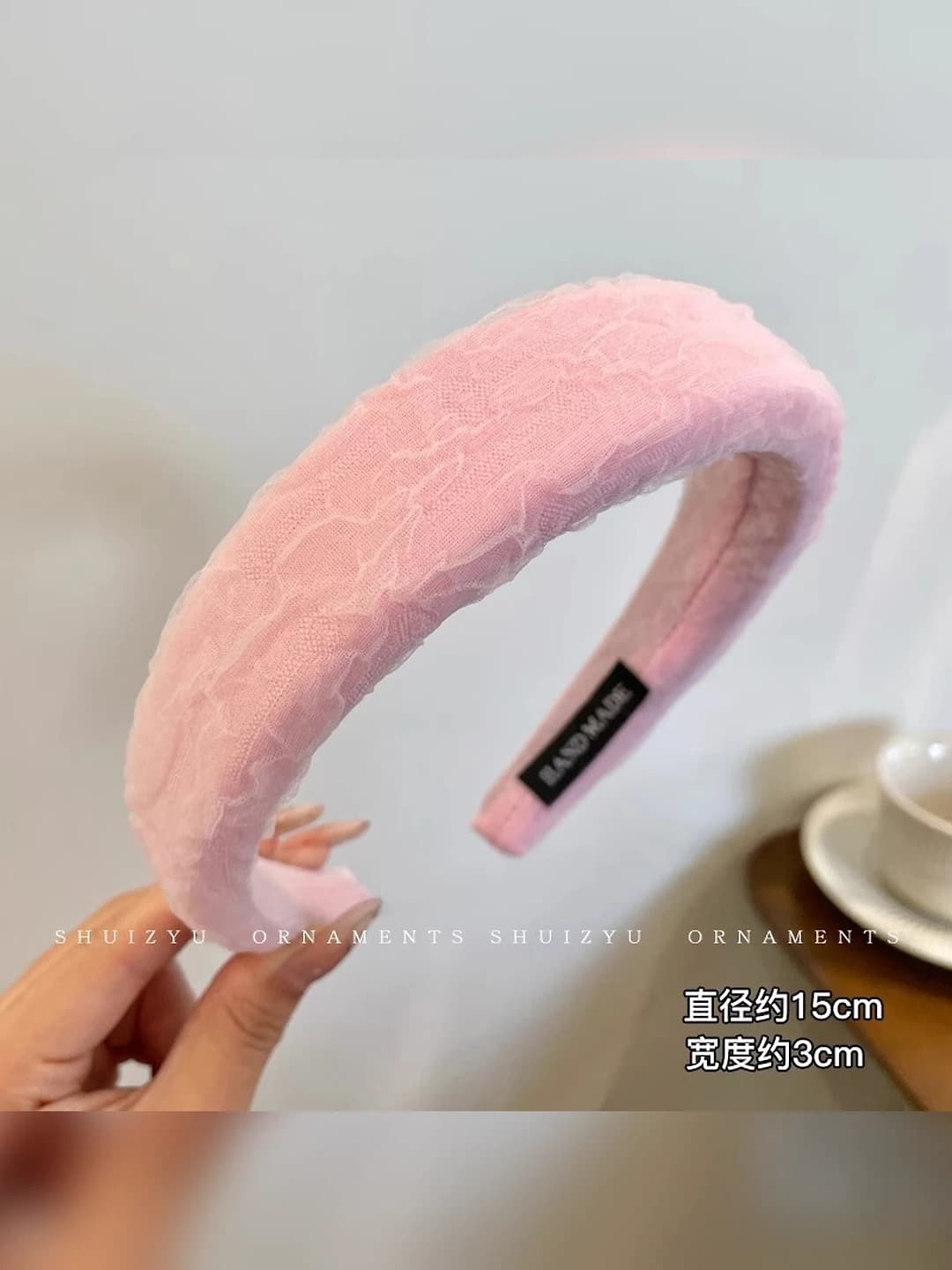 7# Pink tulle headband
