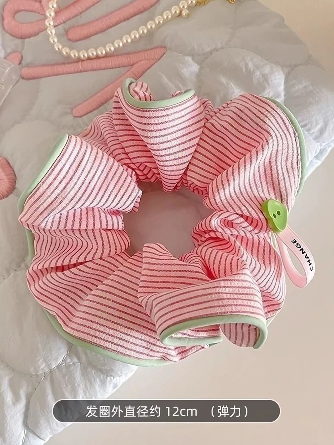 1# Kichik yangi baqqal soch tasmasi pushti - Matoli - ~12.5 cm