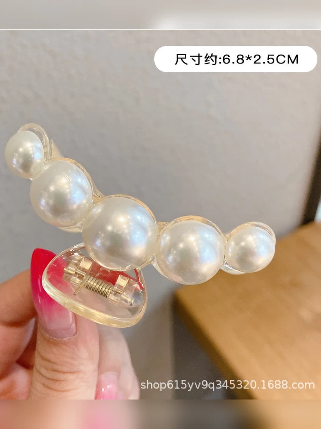 6# Clear large pearl 7cm