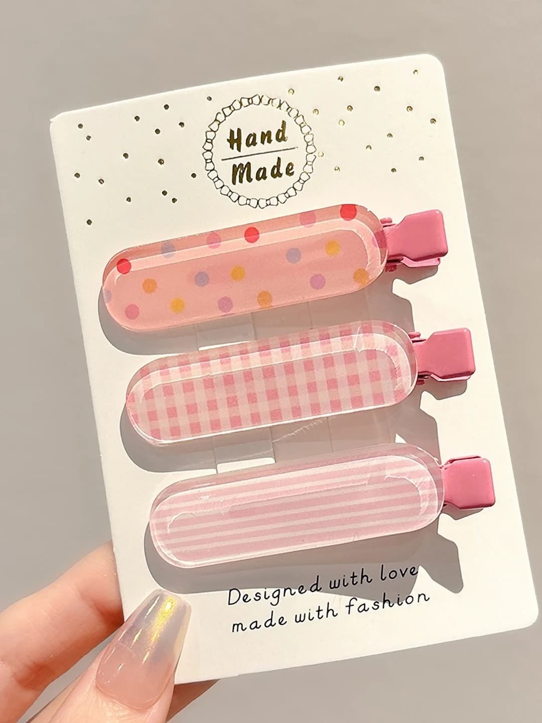 Pink jelly 3 pcs 6 cm