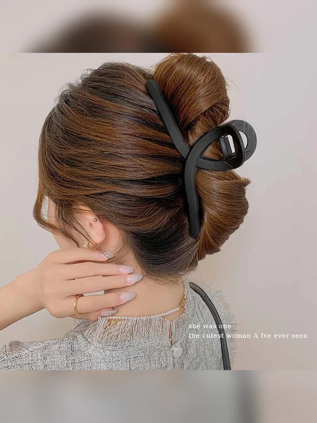 7# Чёрный зажим в форме буквы Y 11cm
