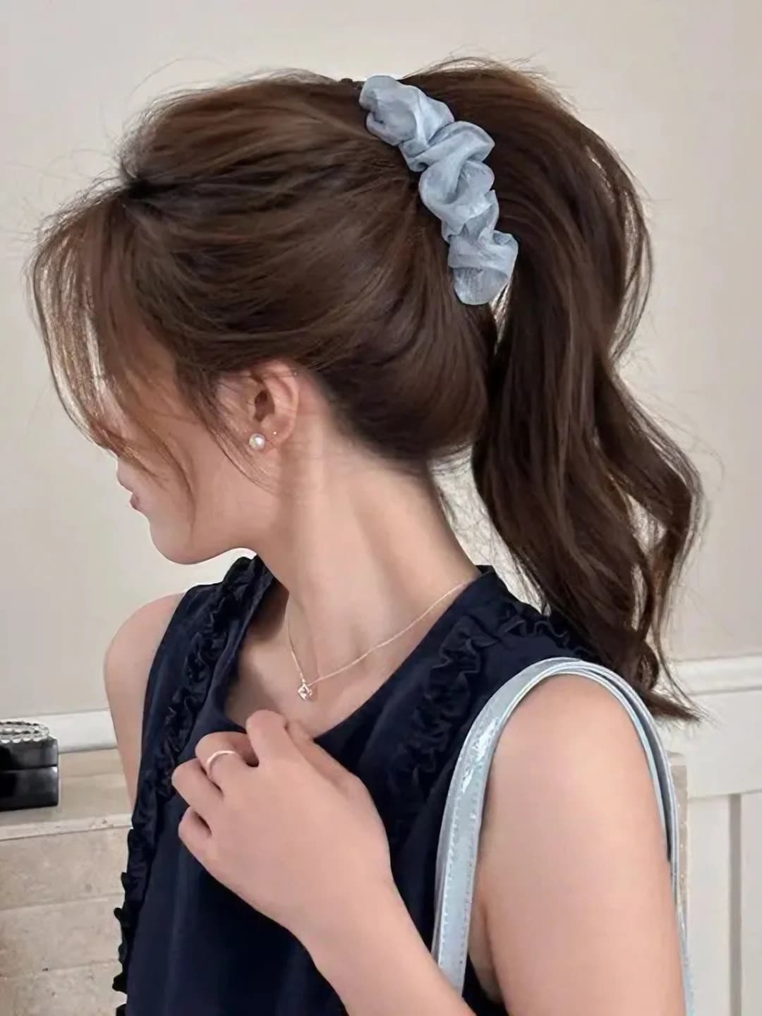 7# Light blue large base clip 12 cm