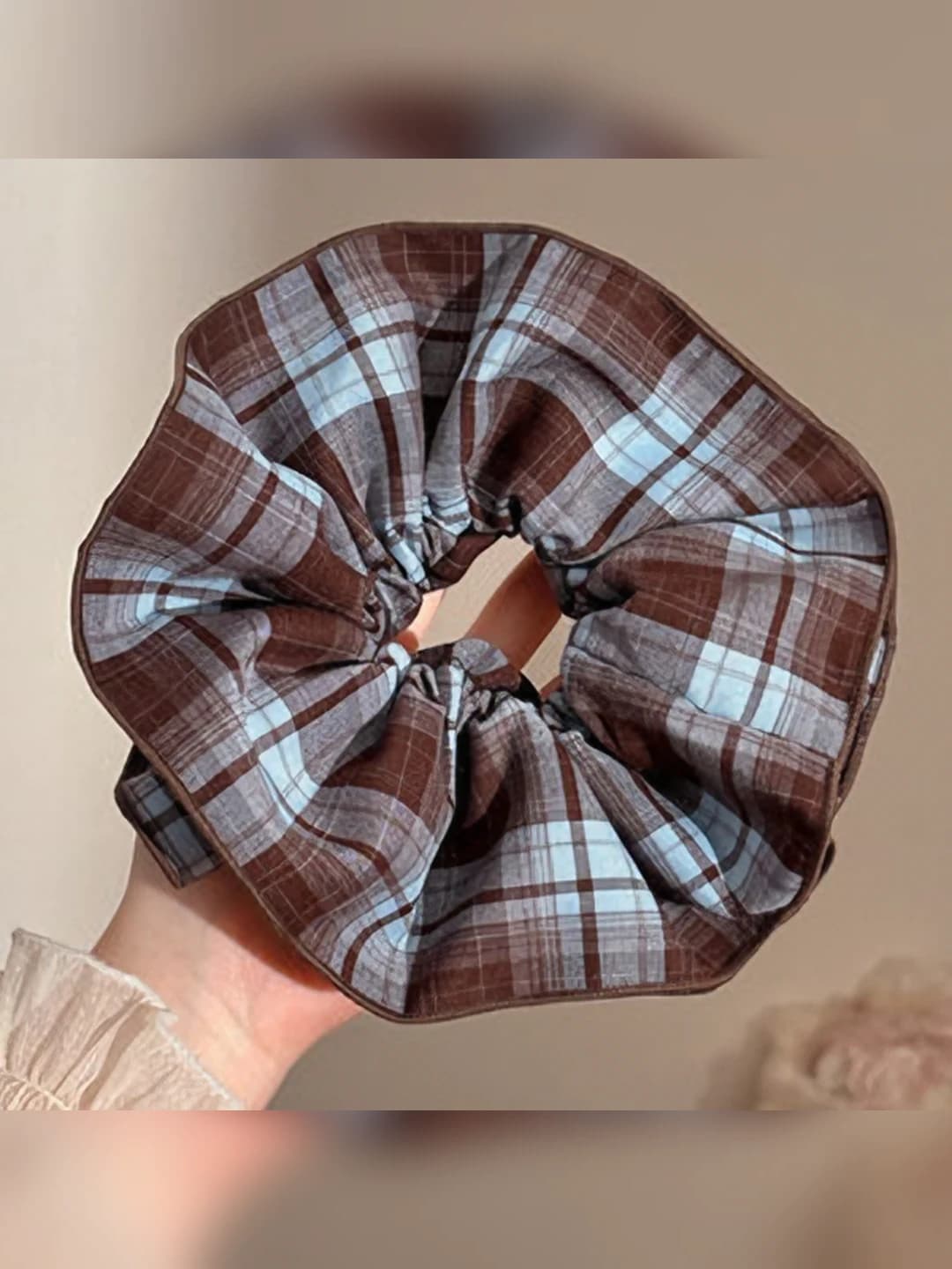 2# Blue-coffee houndstooth 16 cm
