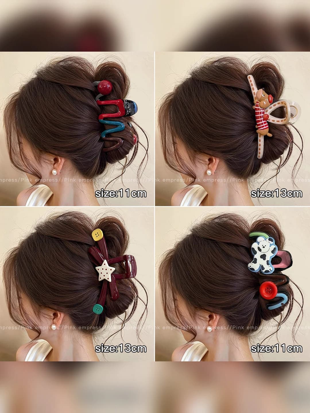 Women's hair clips and combs: large acrylic shark clip in Korean style for thick hair, 2026