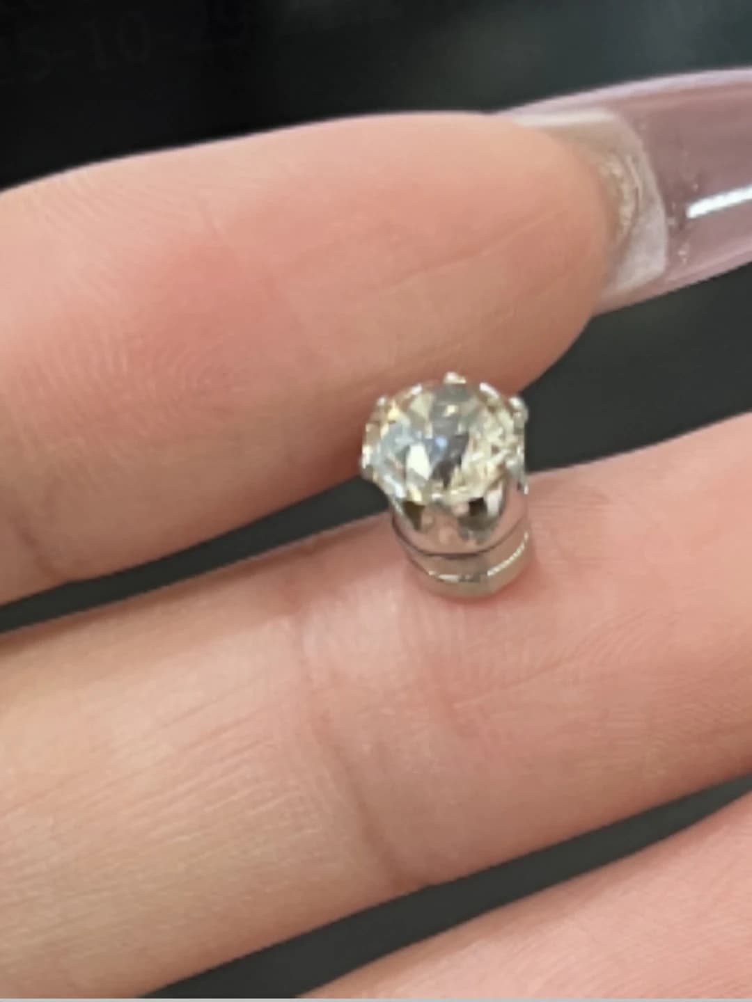 8# Магнит Chanel серьги 6mm [Шамп]