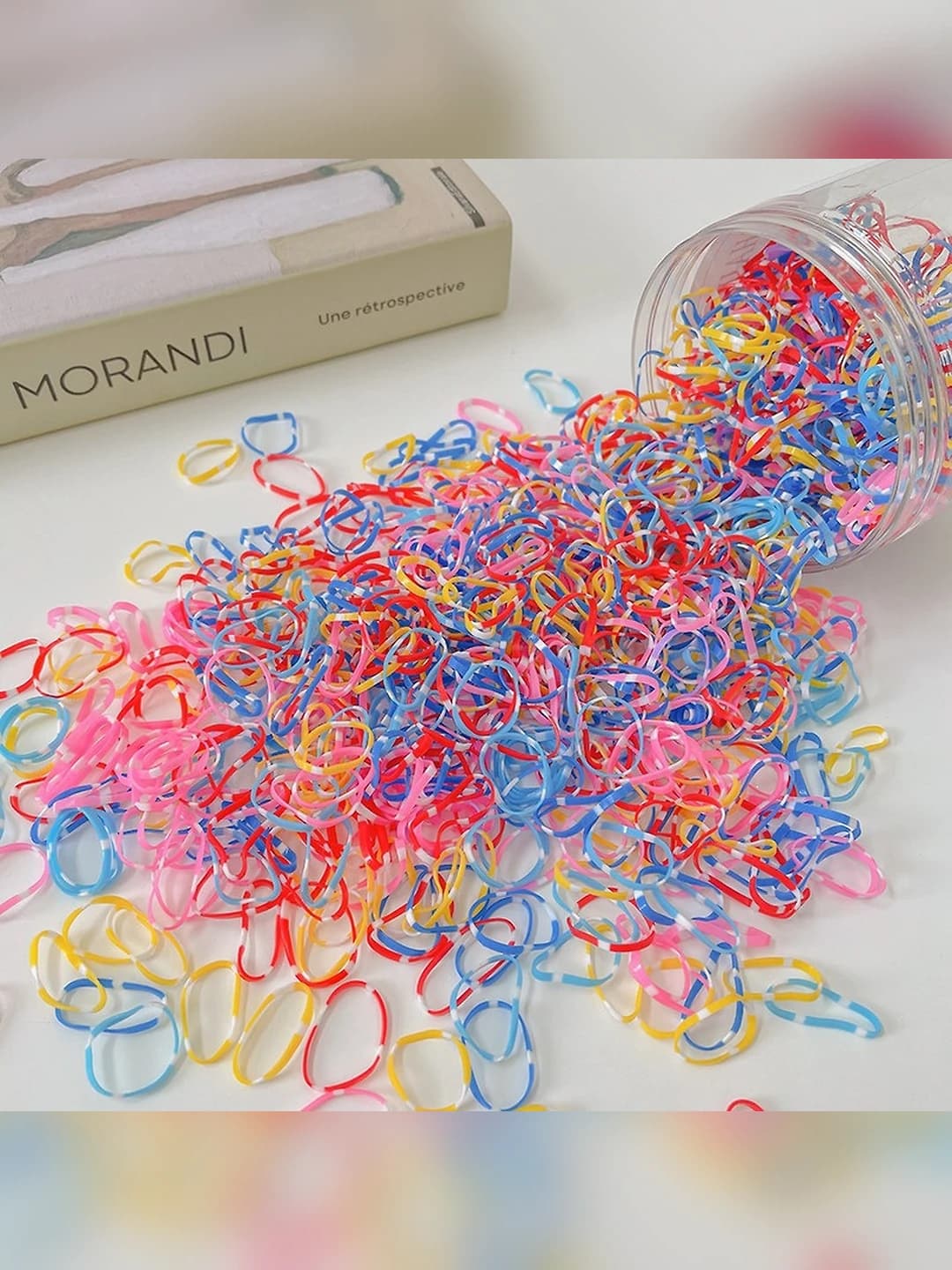 Multicolour small rings thick - 1000 pcs