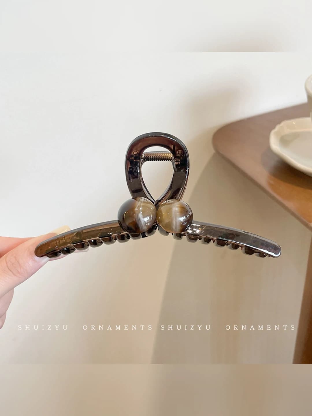 1# Jigarrang gradient ikki marvarid 12.5cm