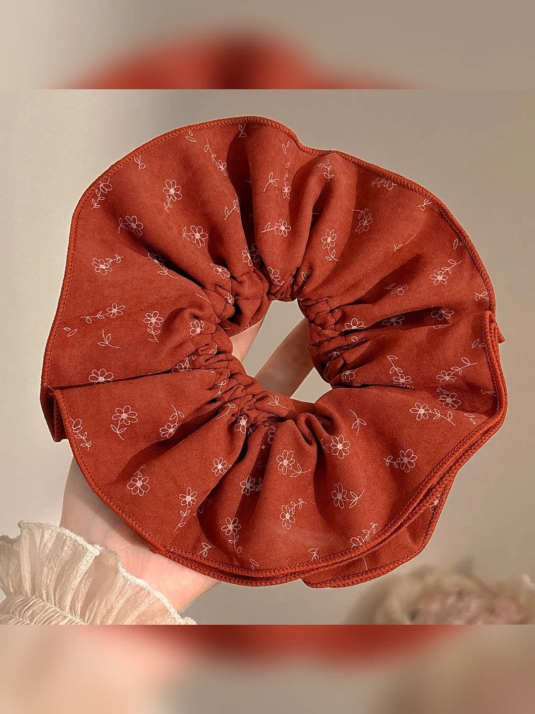 1# Wine red floral, ~17 cm