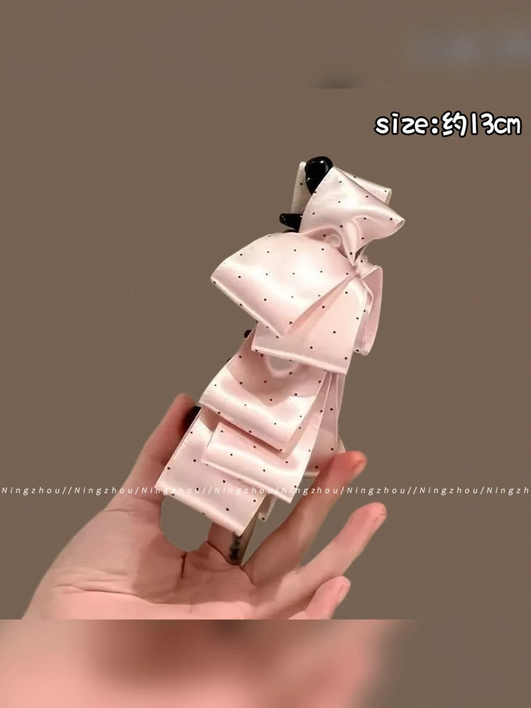 1# Pink polka dot, 13 cm