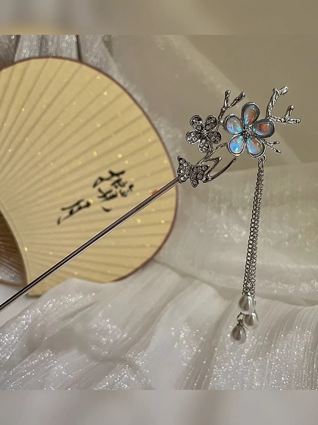 Rhinestone butterfly flower (bagged)