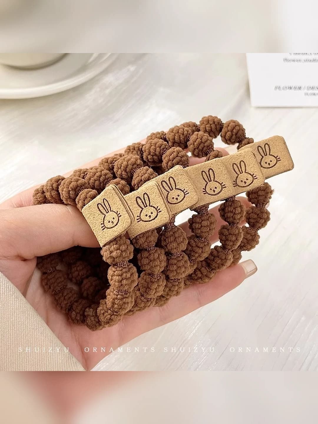 Rabbit brown, 5 pcs