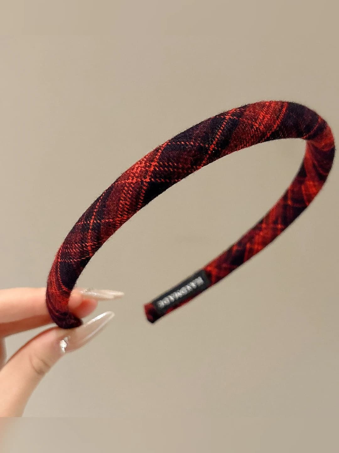Red plaid - 2 cm