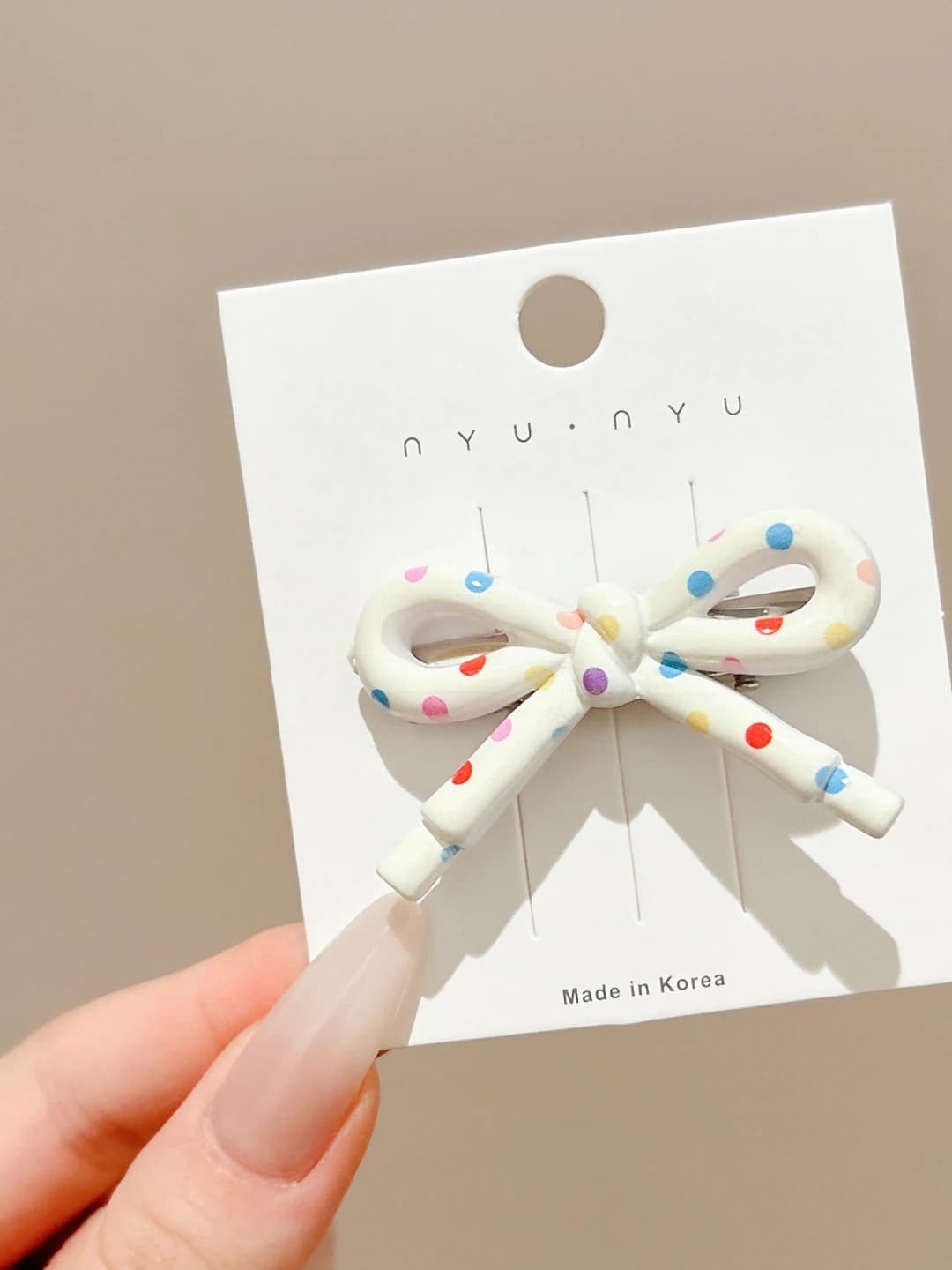 1# Бант [Жёлтый горошек] - 5 см
