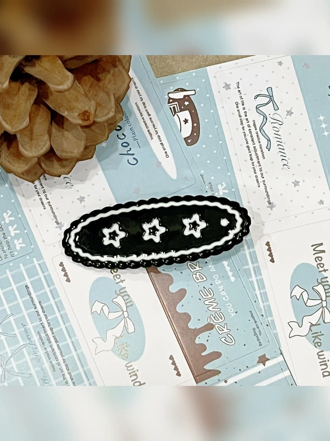 Star Hair Clip - Black