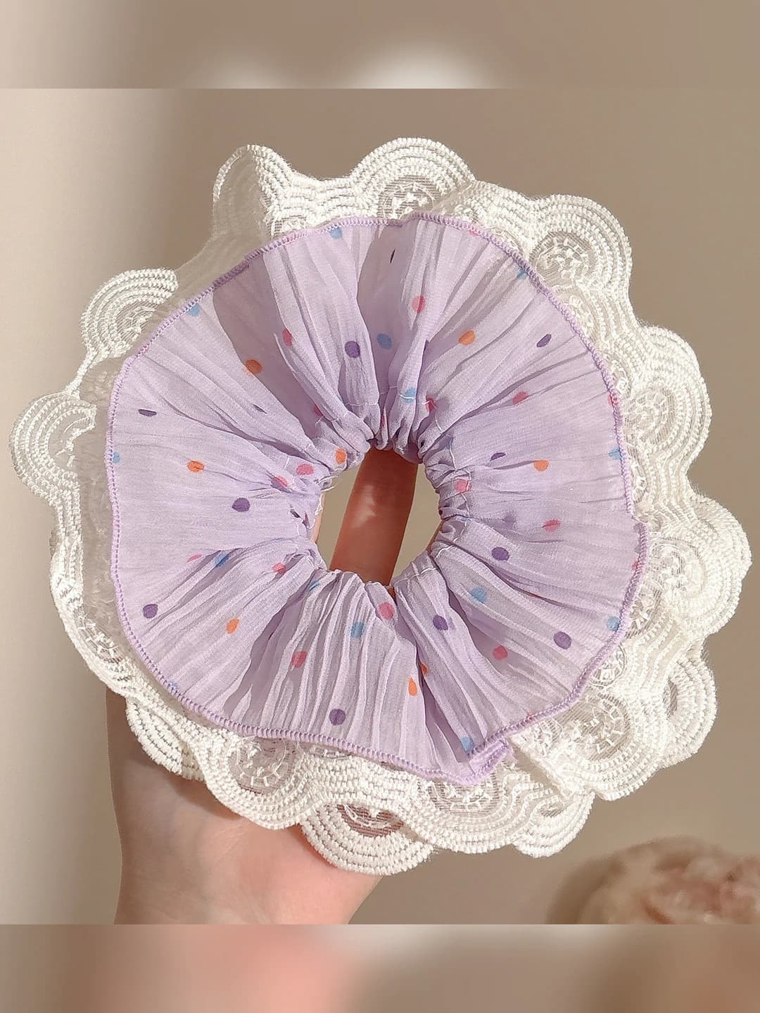 Purple lace trim