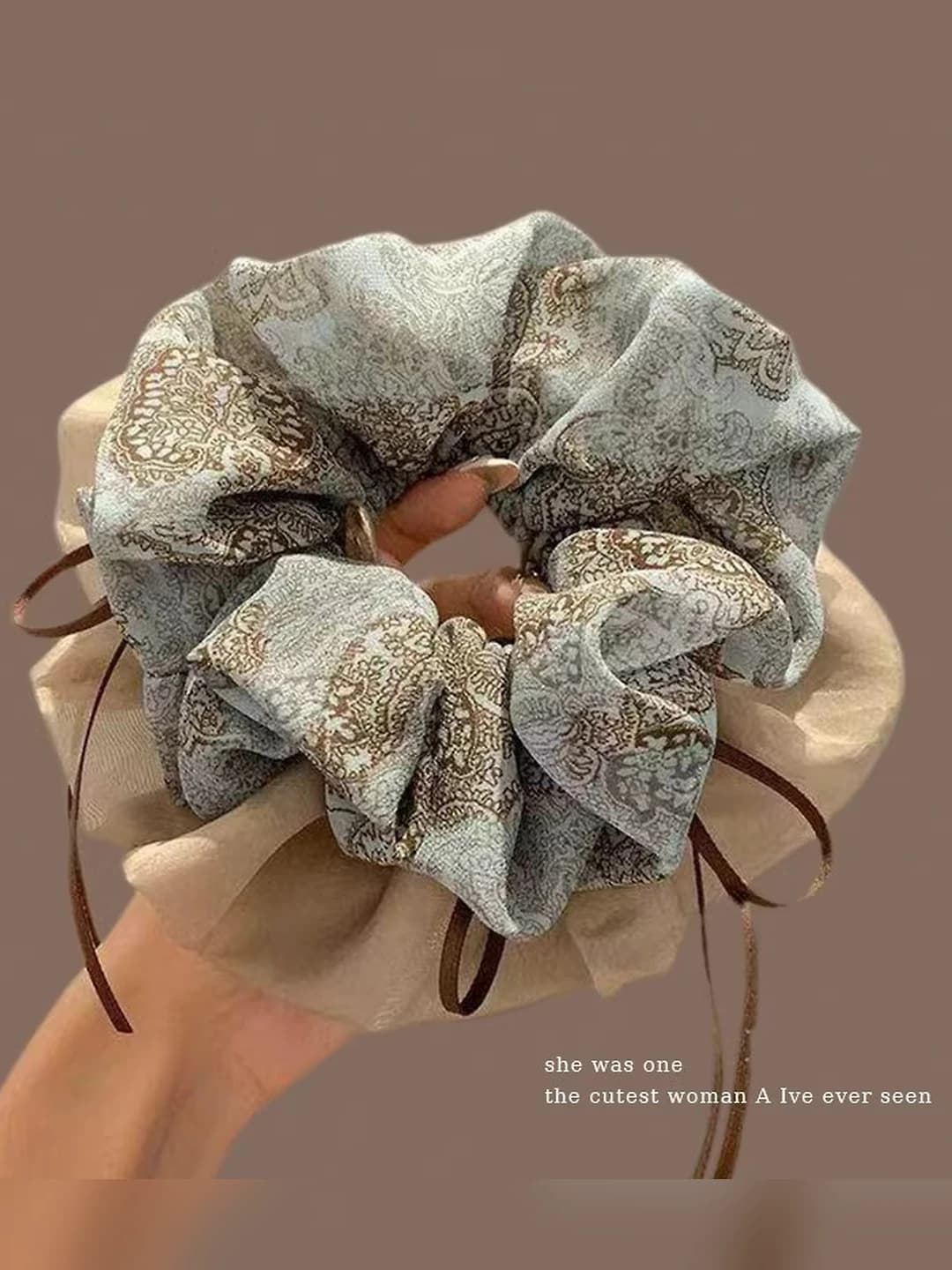 Double-layer large hair tie
