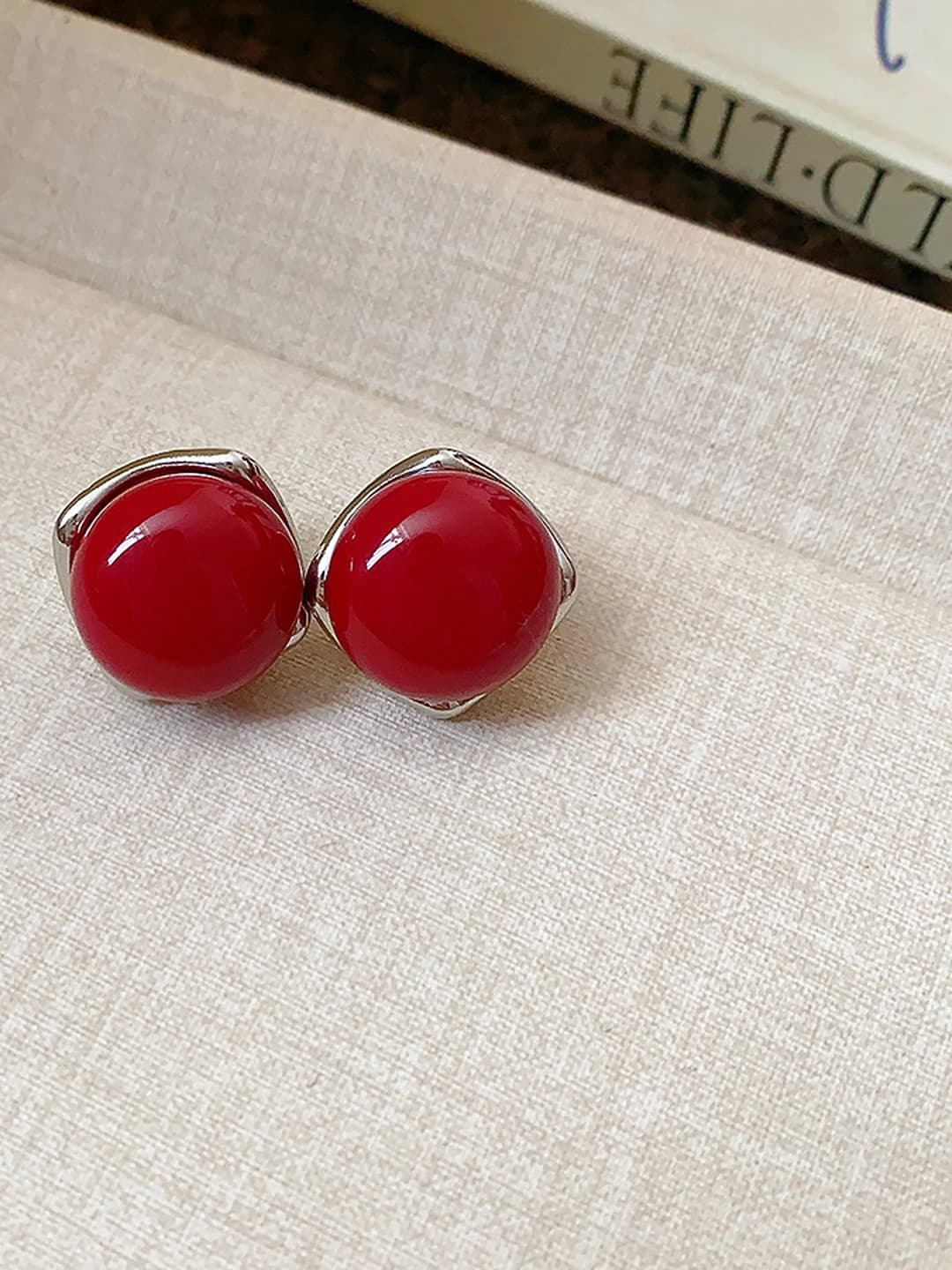 43# Серебряная игла - Серебряный - Красный