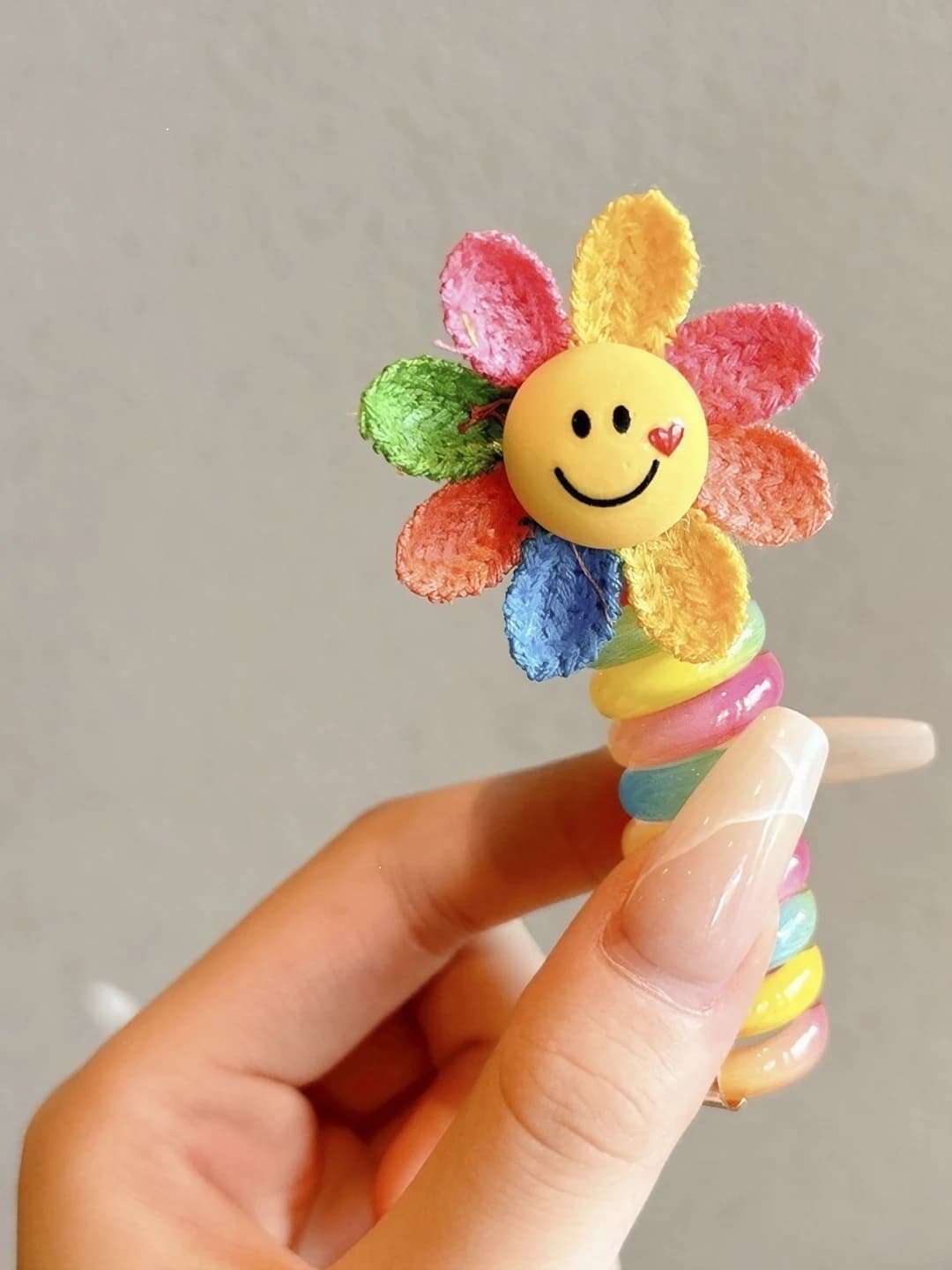 1# Sunflower curled hair tie 12 cm
