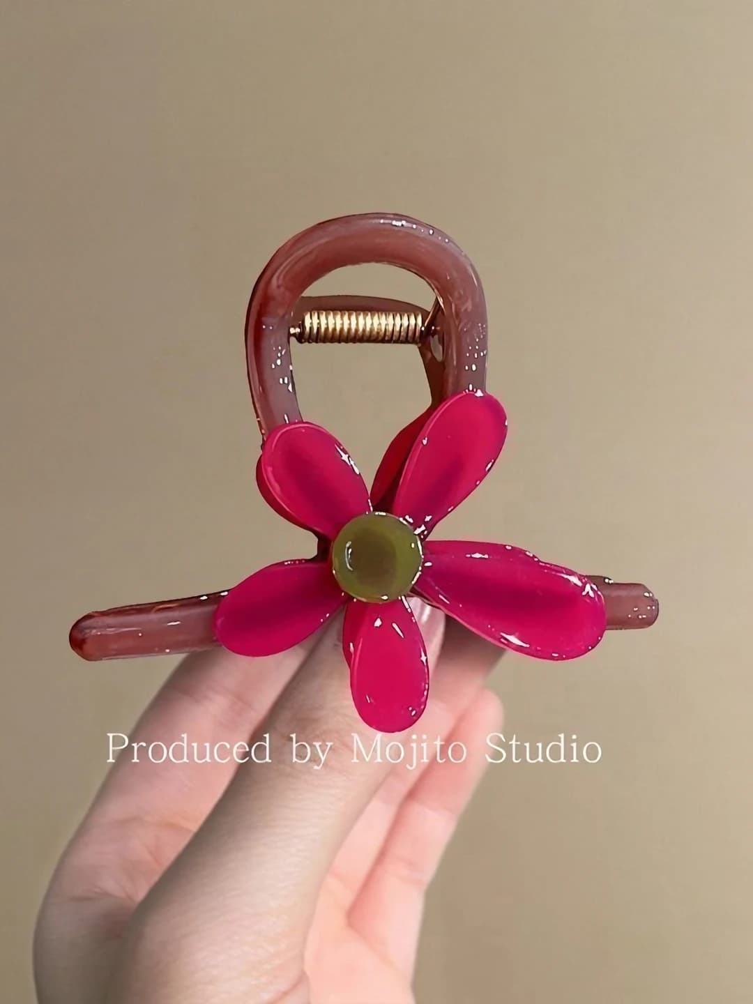 Malina rang gulli qisqich 8 cm