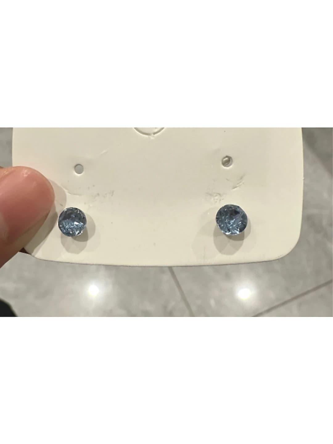 8# 6mm lake blue, pair