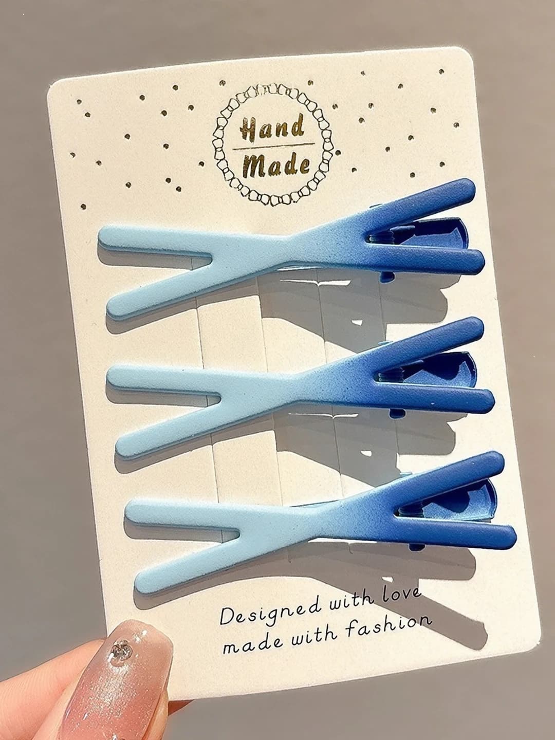 11# Blue gradient, cross, 3-piece set