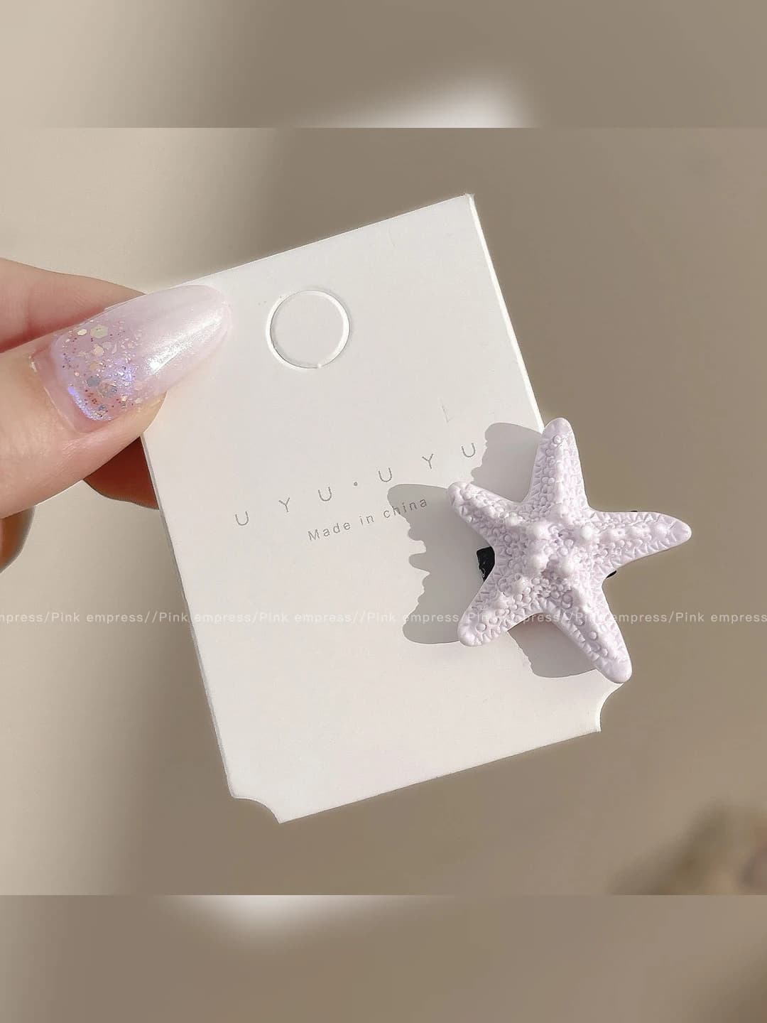4# Star clip - purple, base ~2 cm