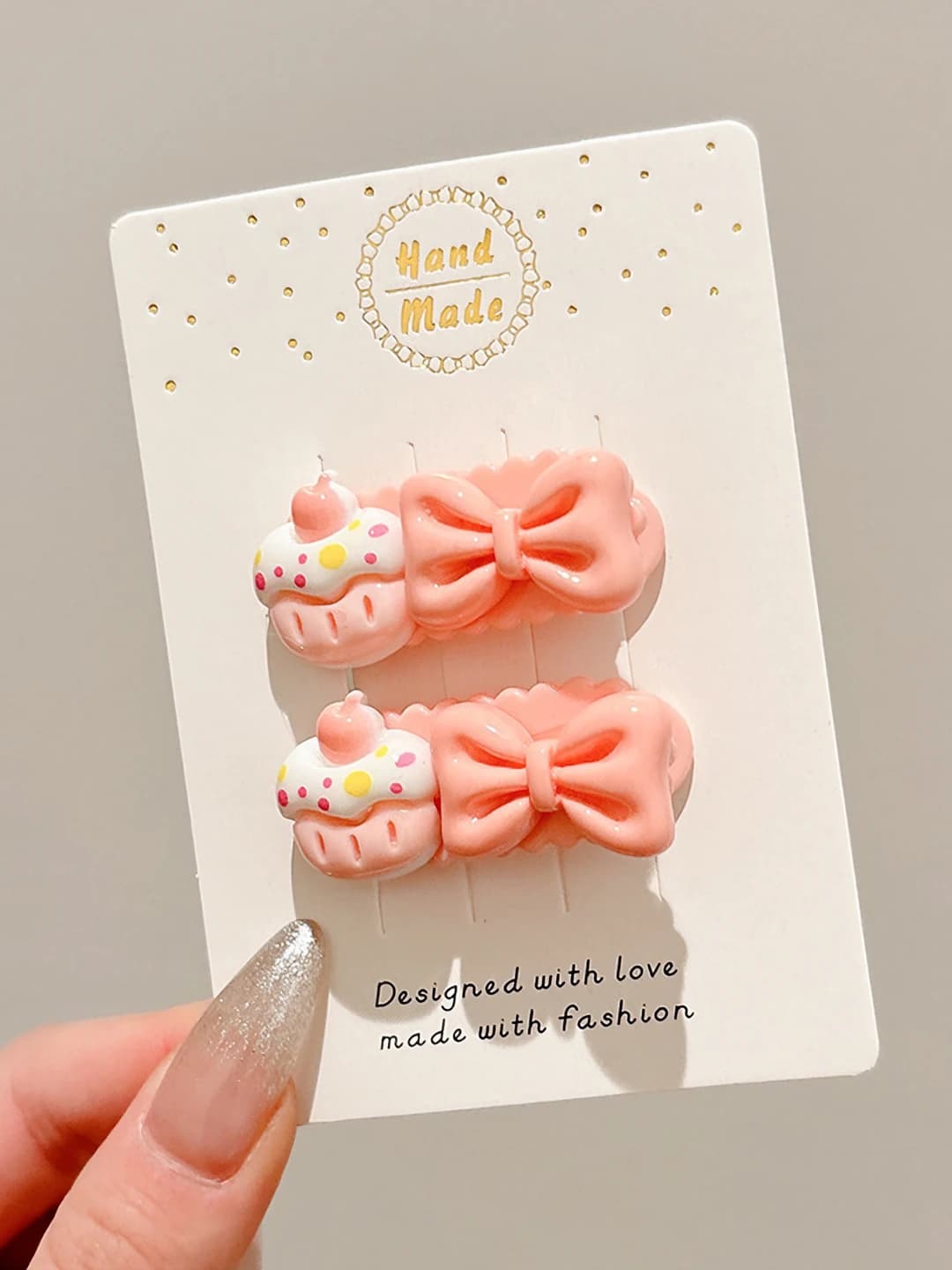 2# Cake wave clip, pair, 4 cm