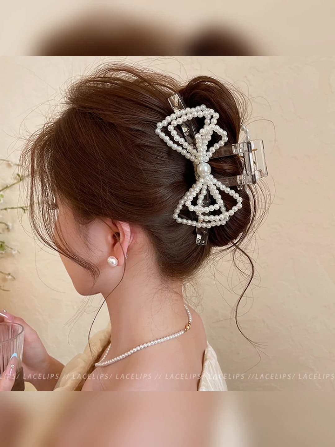 2# Pearl Bow - Base Clip 12.5 cm