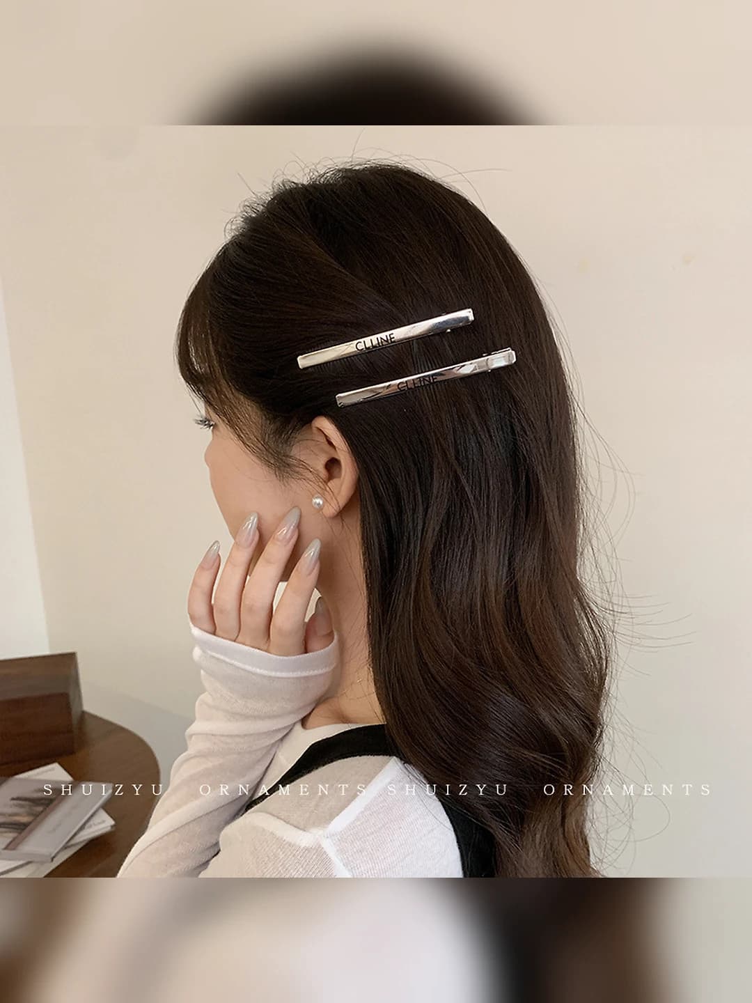 2# Серебряный, 1 пара, 8cm