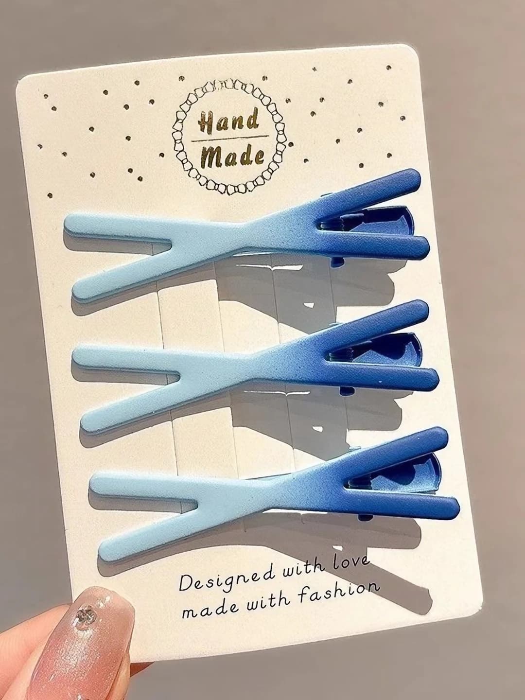 11# Blue gradient, cross, 3-piece set