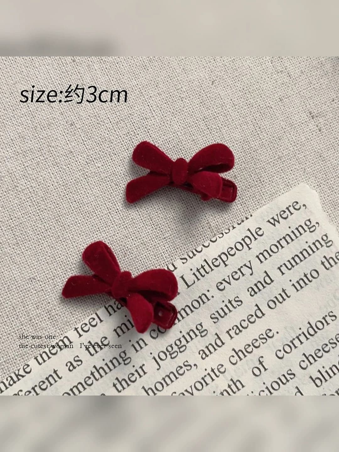 9# Red pair clip 1 pair (plastic)