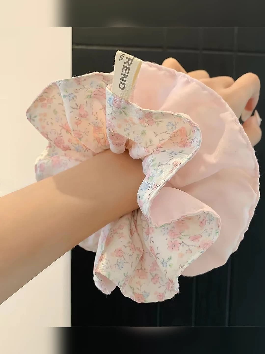 1# Pink floral double layer ~15 cm