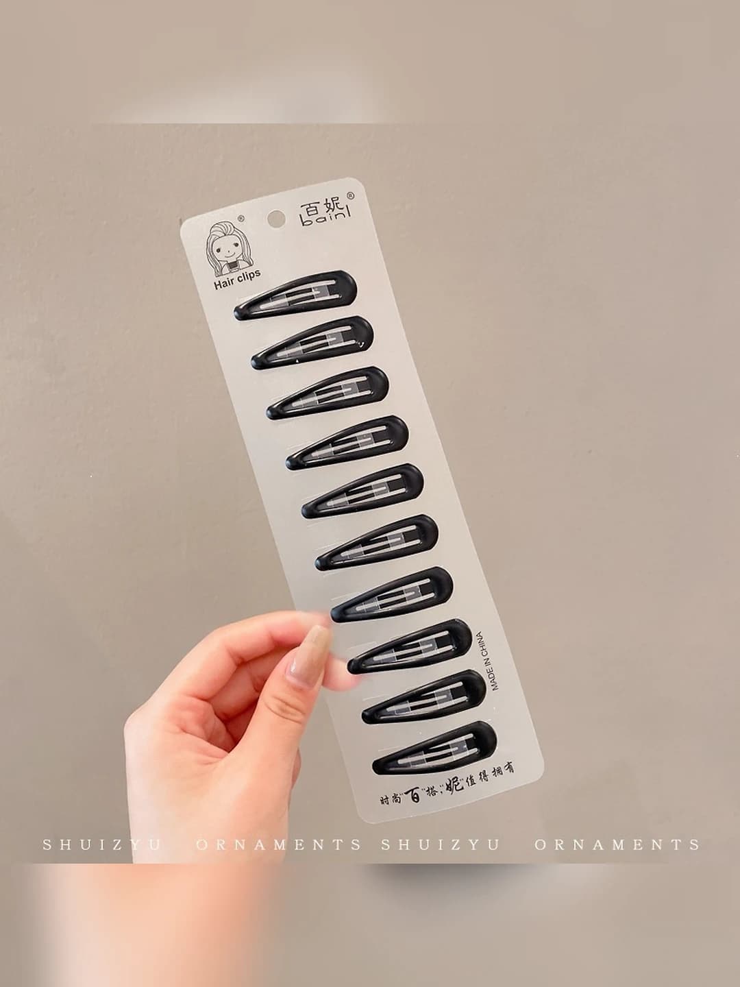 6# Matte small BB hair clip - 10 pcs, ~4.9 cm