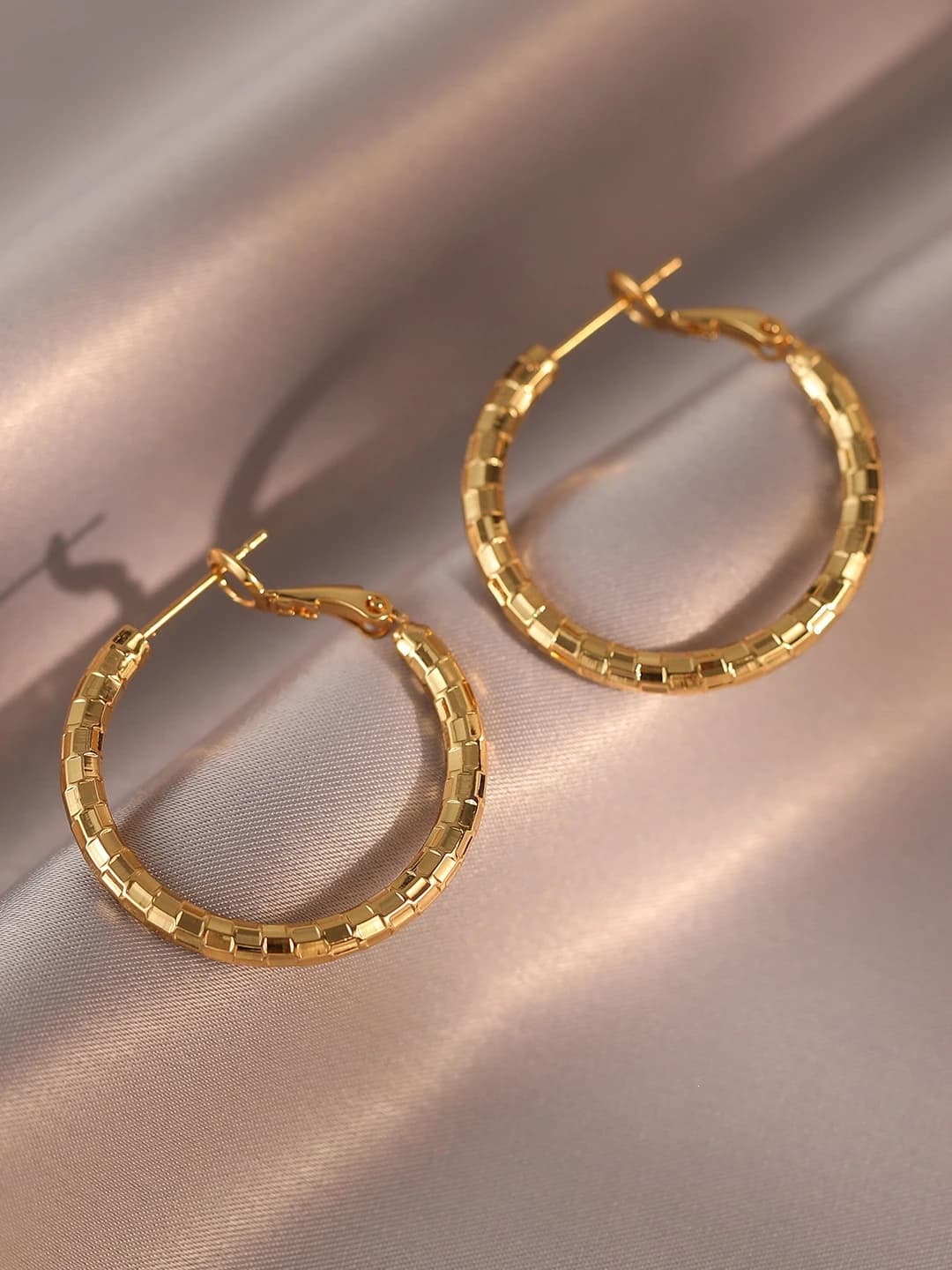 6# Gold small silver hoops