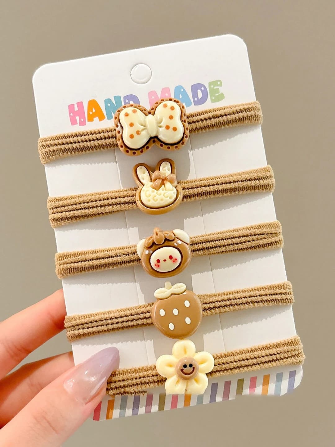 Молочно-кофейный ободок с подсолнухом, 5 шт, 4 см