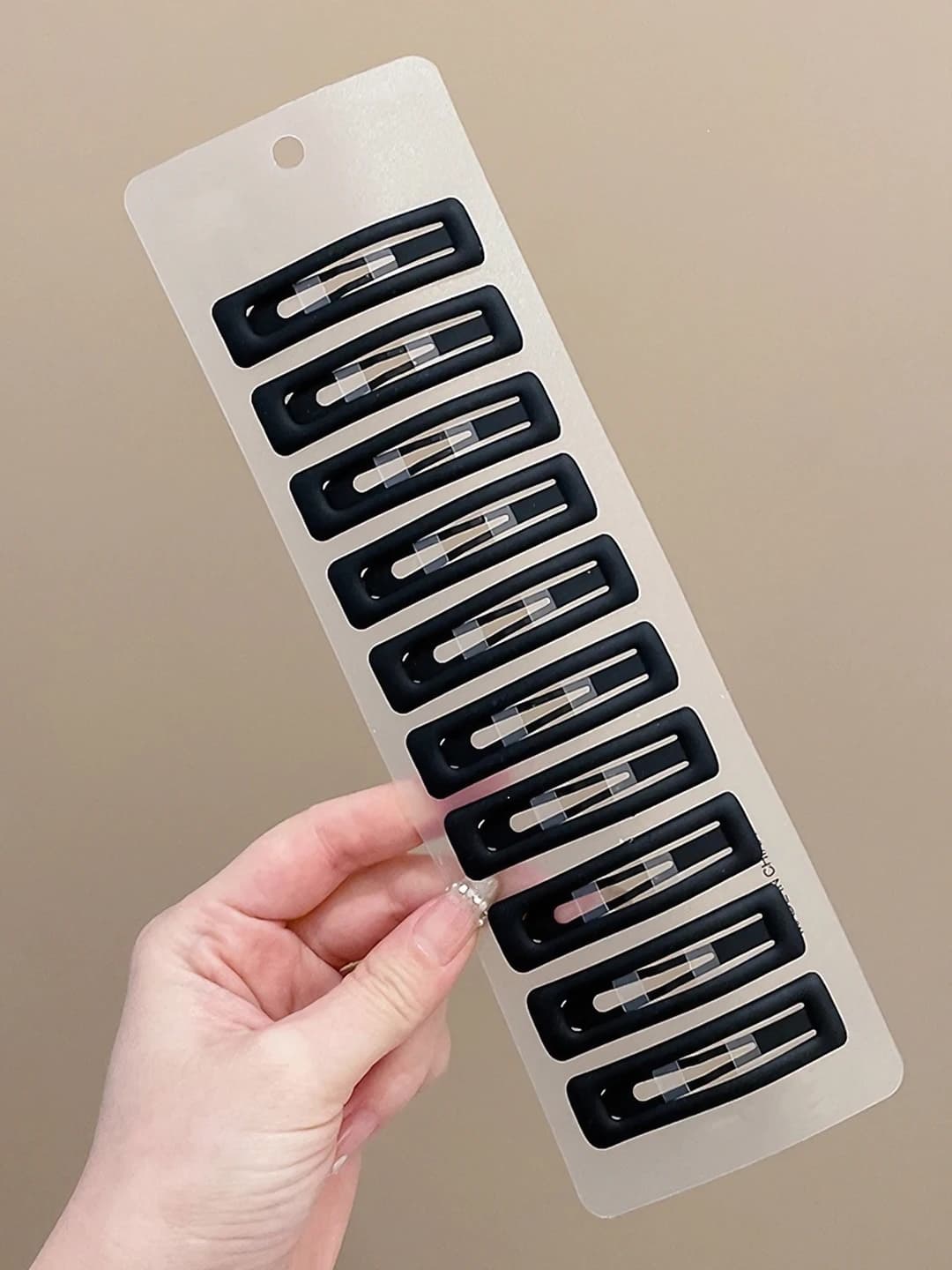 7# Matte large square hair clip - 10 pcs, ~6.7 cm