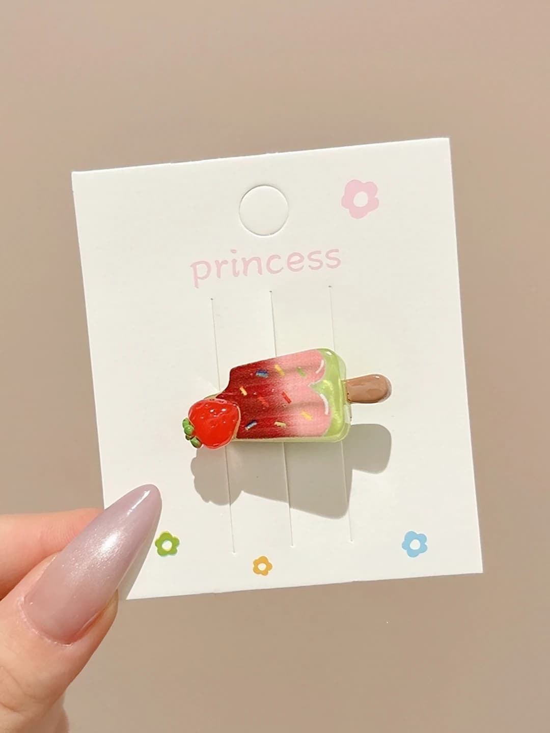 3# Ice cream, red, 3cm