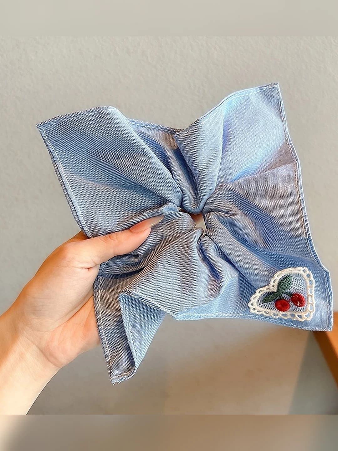 Синие вишнёвые квадратный платок 19*21 cm